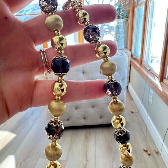 VERONESE Necklace 18k Gold Over Sterling Silver 11mm Beads Italy - Picture 6 of 6